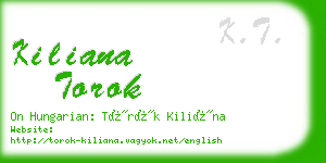 kiliana torok business card